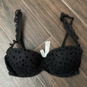 Victoria's Secret Black Starry Bra